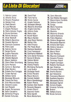 La Lista Di Giocatori 1-220 Score 92 Seria A #CL1